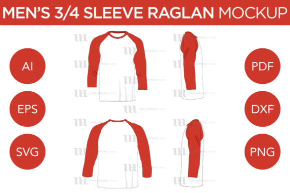 A Designer's Review of the Raglan Men's 3/4 Sleeve Vector