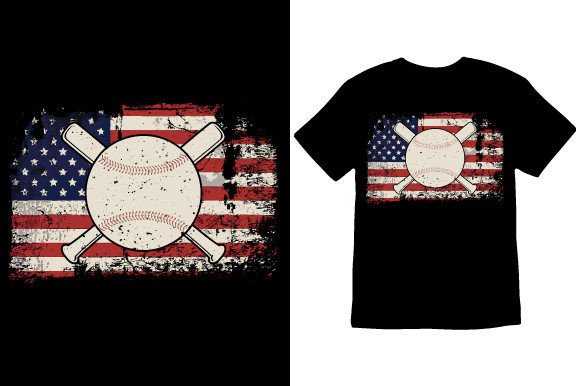American Baseball T Shirt Design: Graphics & Print Templates