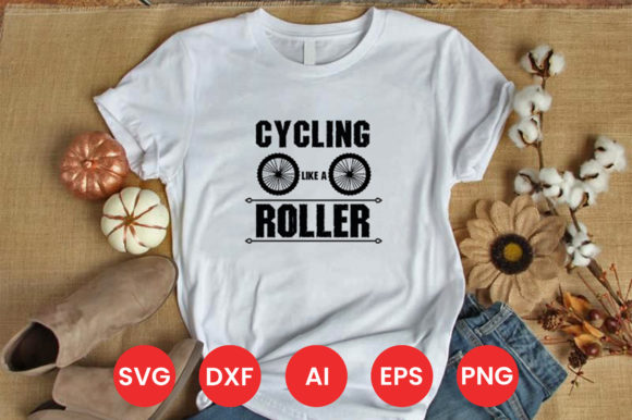 Cycling Like a Roller SVG Design: Graphics & Print Templates