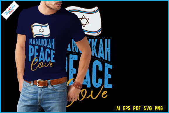 Evaluating the Hanukkah Love T-Shirt Design for Brand Graphics & Templates
