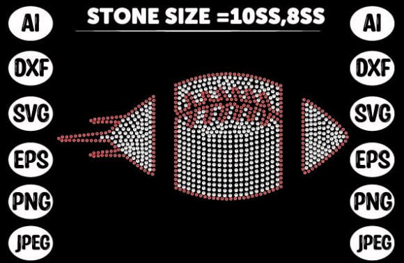 Football Rhinestone Temp: Graphics & T-Shirt Designs