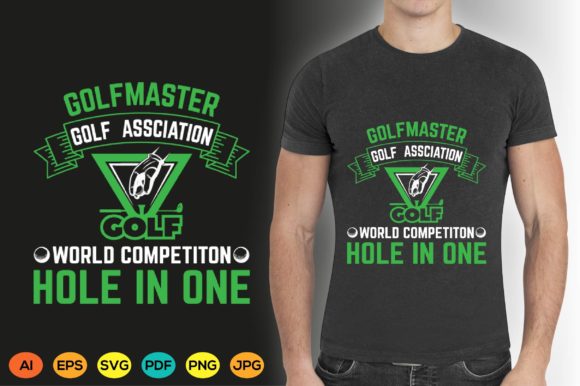 Golf Master Graphics: A T-Shirt Design for Editorial Use