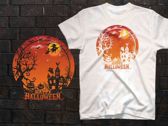 Happy Halloween Pumpkin Witch Graphics & Print Templates