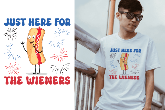I'm Just Here for the Wieners T-Shirt: Graphics & Design Review