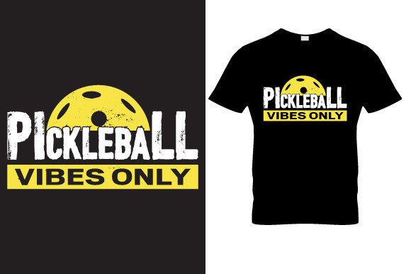 Pickleball T-Shirt Graphics for Craft Print Templates