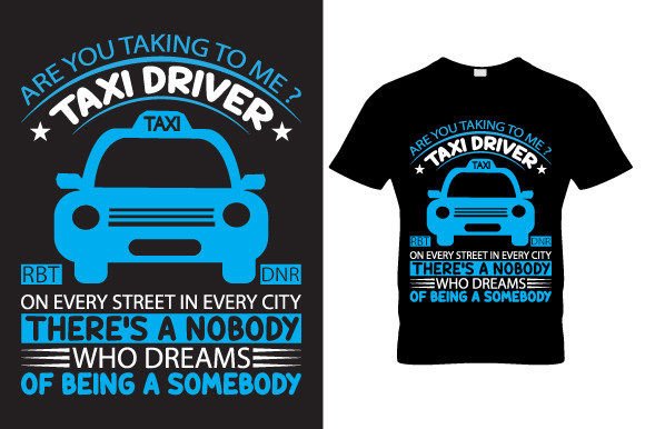 Taxi T-shirt Design: Graphics & Print Templates